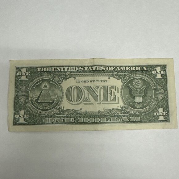 Fancy Serial Number 1 One Dollar Bill - Sum Of 53 - Picture 5 of 8